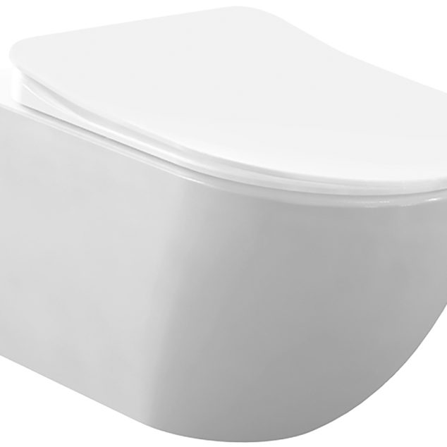 Design Ophang Wc Wit Met Rvs Sproeier (Bidet), Rimoff, Verborgen Bevestiging