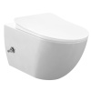 Design Ophang Wc Wit Met Rvs Sproeier (Bidet) Rimoff Met Een Geïntegreerde Warm / Koud Water Kraan