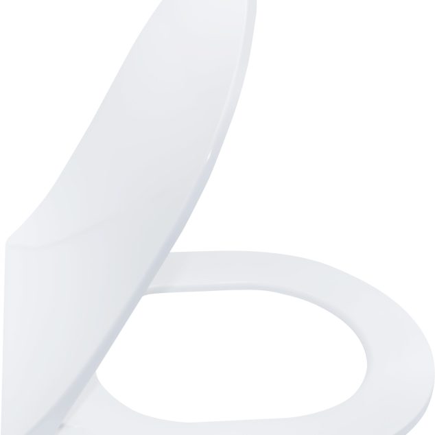 Flat Wc-zitting Duroplast Wit, Quick Release, Inox Scharnieren, Softclose