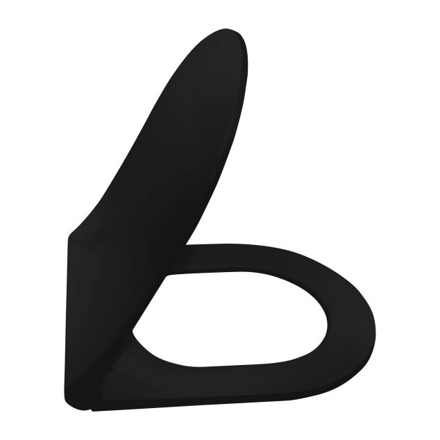 Flat Wc-zitting Duroplast, Qaloni Mat Zwart Flat Wc-zitting, Quick Release, Softclose