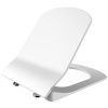 Flat Wc-zitting Duroplast Wit, Inox Scharnieren, Softclose