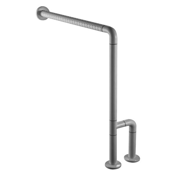 Toilet Wand-vloersteun Voor Mindervalide Op Voet 90° Rvs