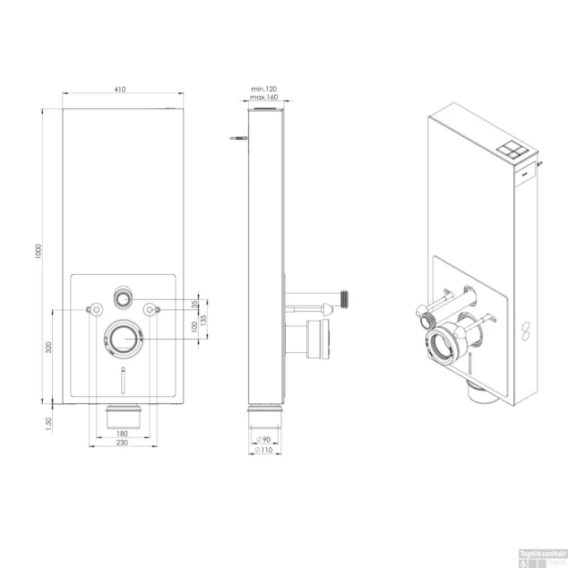Opbouwreservoir Glas