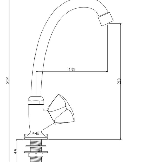 Fonteinkraan Aansluiting 1/2 Chroom