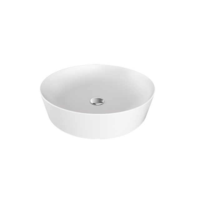 Ultra Waskom Loop Opbouw Wastafel Rond 45 cm Mat Wit