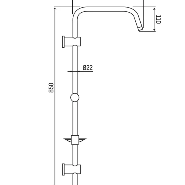 Doucheset New Tondo Met Zeeplegger (Excl thermostaatkraan)