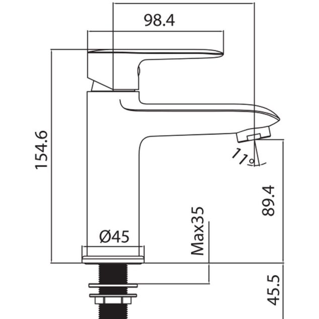 Fonteinkraan Aansluiting 1/2 Chroom