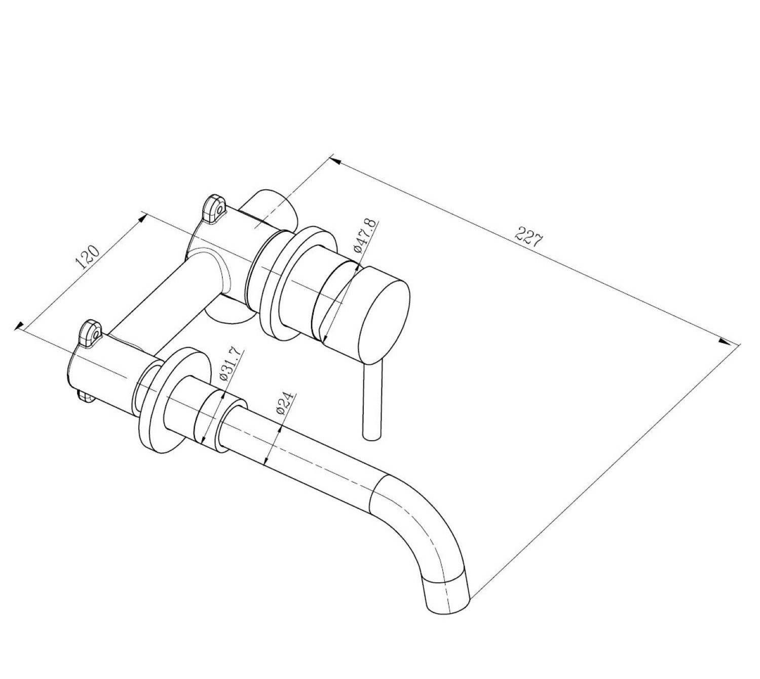 Inbouw Wastafelkraan