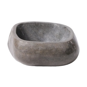 Waskom Van natuurlijke Riviersteen Zwart 30cm x 35 cm x 15cm x15cm