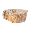 Waskom fossiel hout 30cm-35cmx15cm