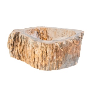Waskom fossiel hout 30cm-35cmx15cm