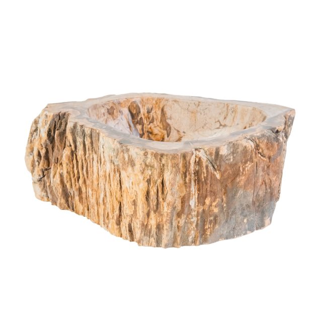 Waskom fossiel hout 30cm-35cmx15cm