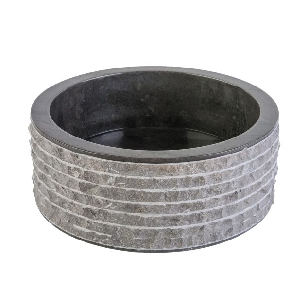 Marmeren Alur Waskom Gepolijste Zwart 40cm x 15cm