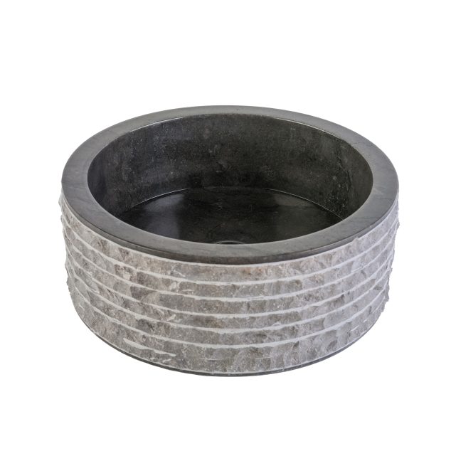 Marmeren Alur Waskom Gepolijste Zwart 40cm x 15cm