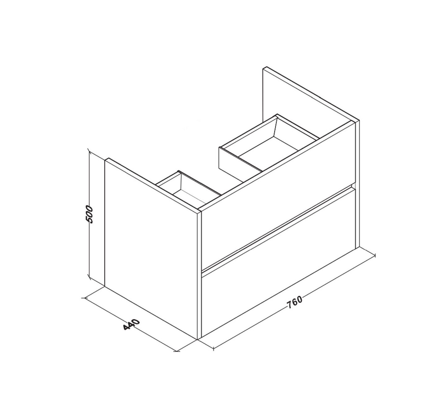 Hayat 80cm Wit Glossy