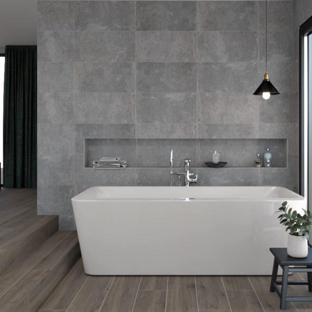 Mat Grijs Vloertegels Vlt 30x60 cm DKD1620 (13347)