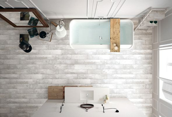 Mat Wit Vloertegels Vlt 15x90 cm DKD1605 (13347)