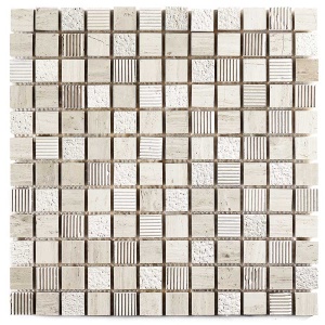Mozaiek Tegel Mat Beige WHITEWOOD2323 023X023 2746