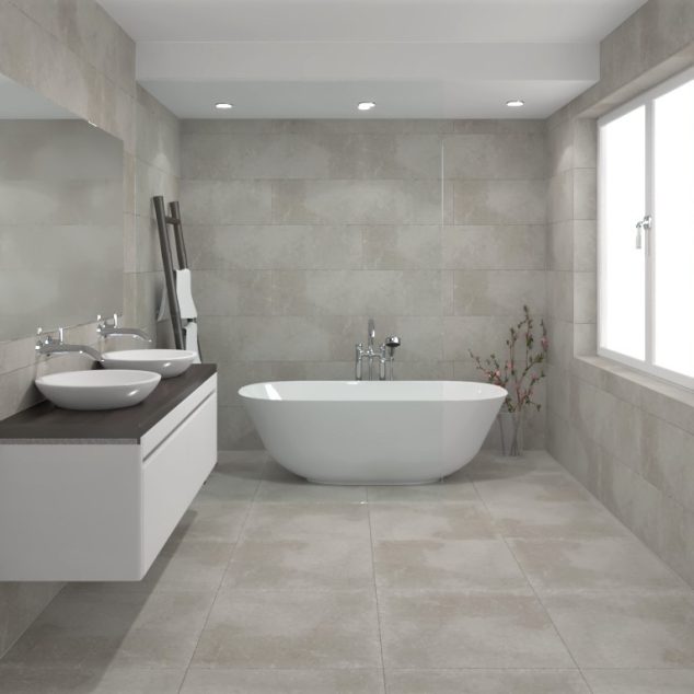 Mat Grijs Vloertegels Vlt 30x120 cm DKD1580 (13347)